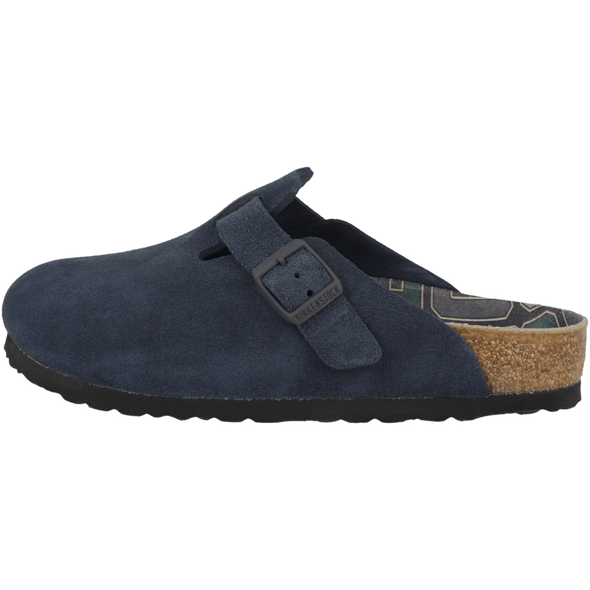 Birkenstock Boston Veloursleder Clogs normal dunkelblau