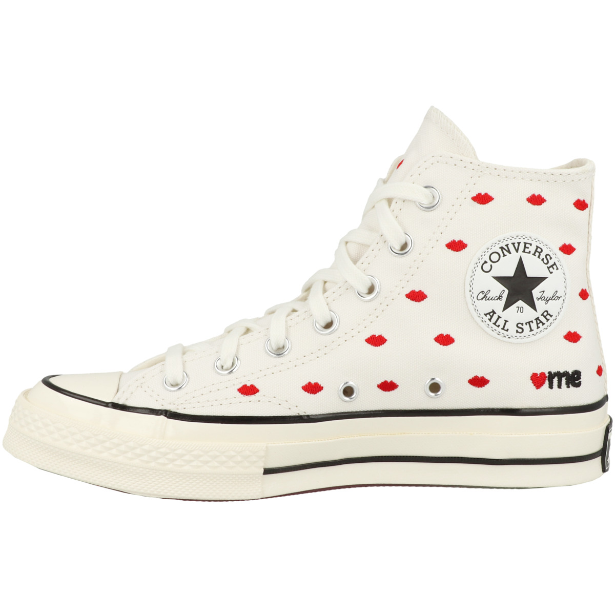Converse Chuck 70 High Embroidered Lips Sneaker beige Converse Chuck 70 High Embroidered Lips Sneaker beige