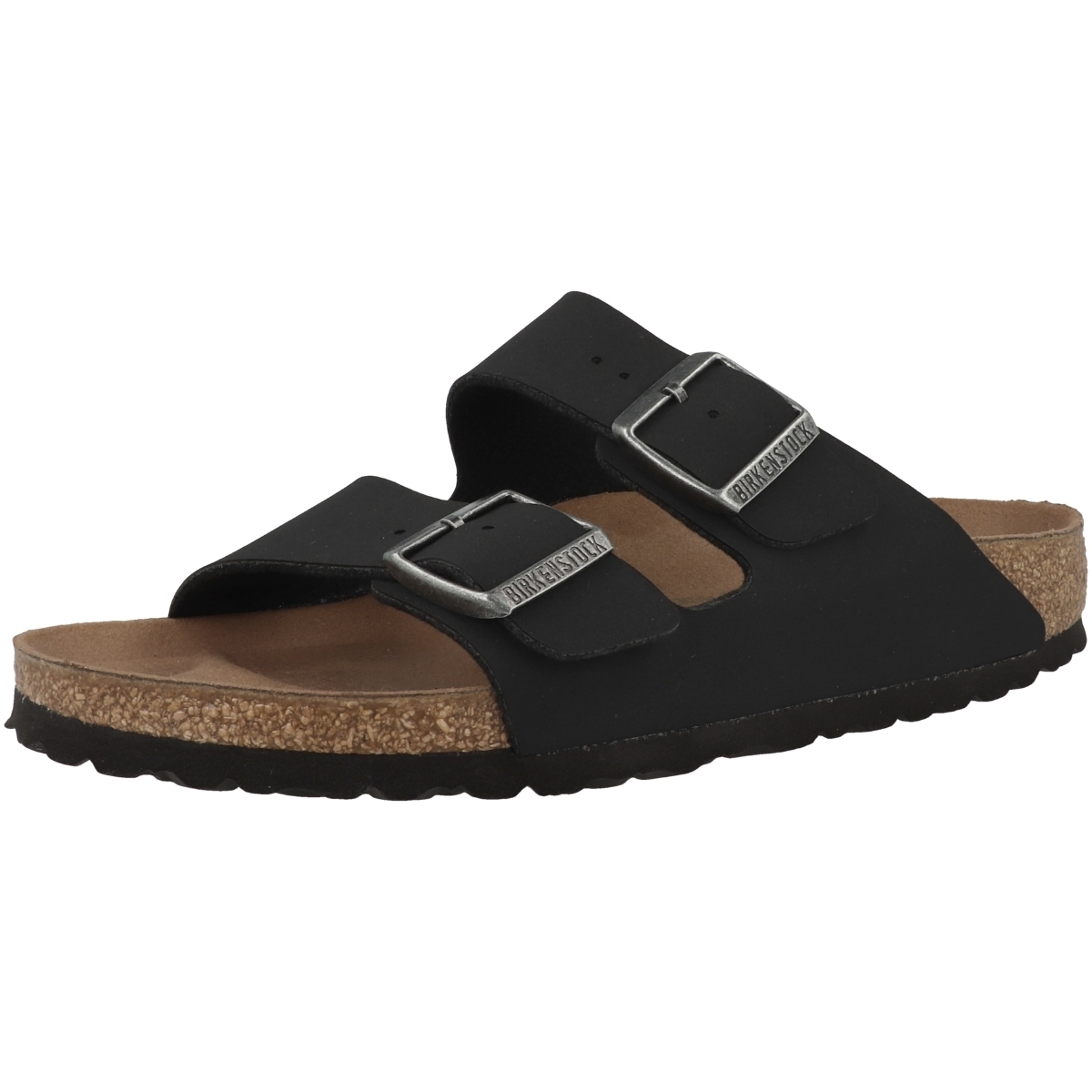 Birkenstock Arizona Birko-Flor Nubuk Sandale schmal schwarz