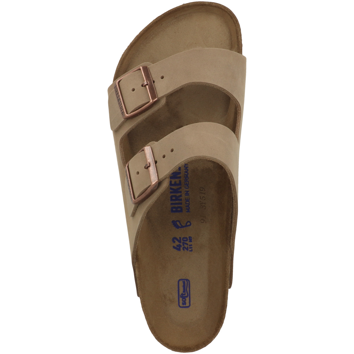 Birkenstock Arizona geöltes Nubukleder Sandale Weichbettung normal braun Birkenstock Arizona geöltes Nubukleder Sandale Weichbettung normal braun