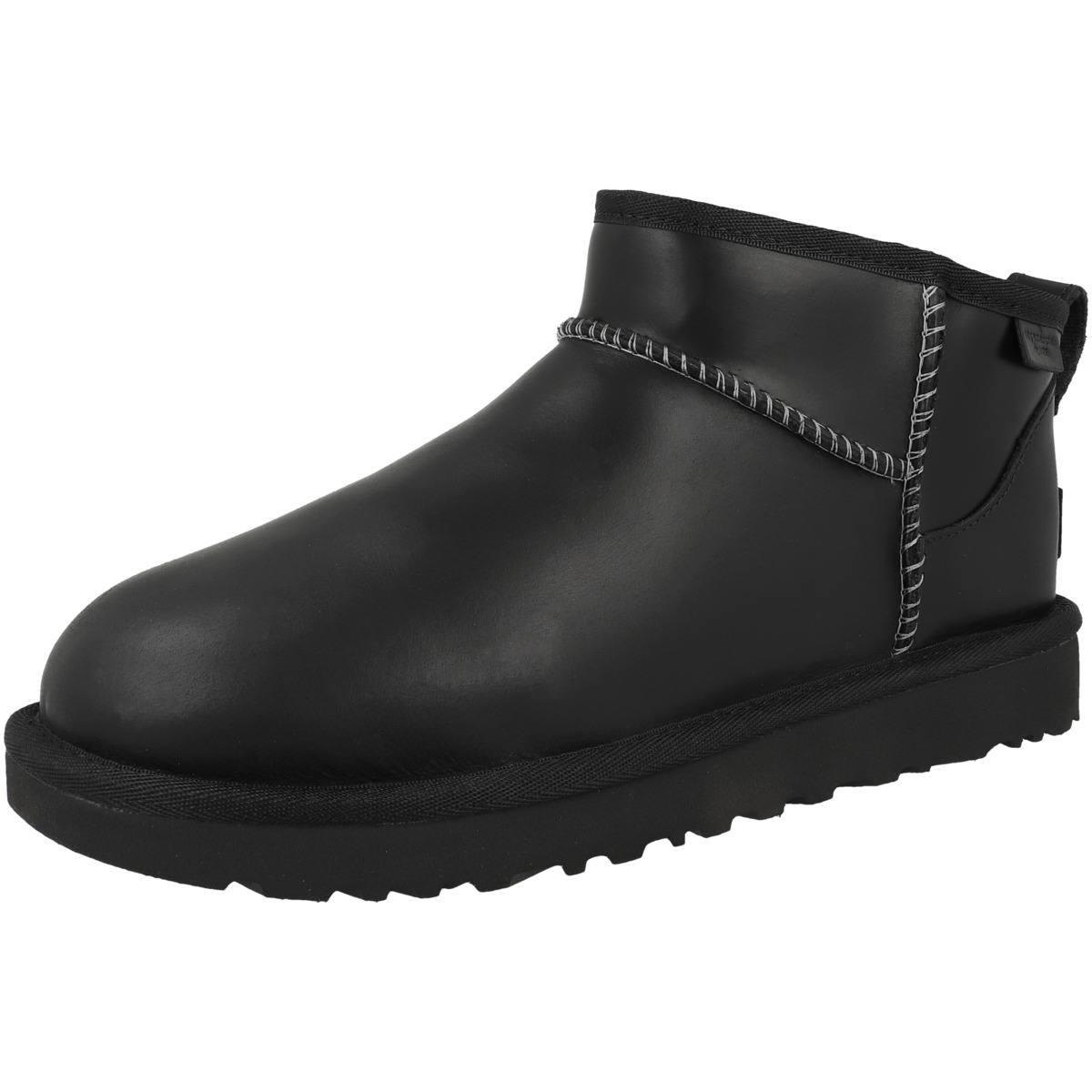 UGG Classic Ultra Mini Lthr Regen Boots Women schwarz