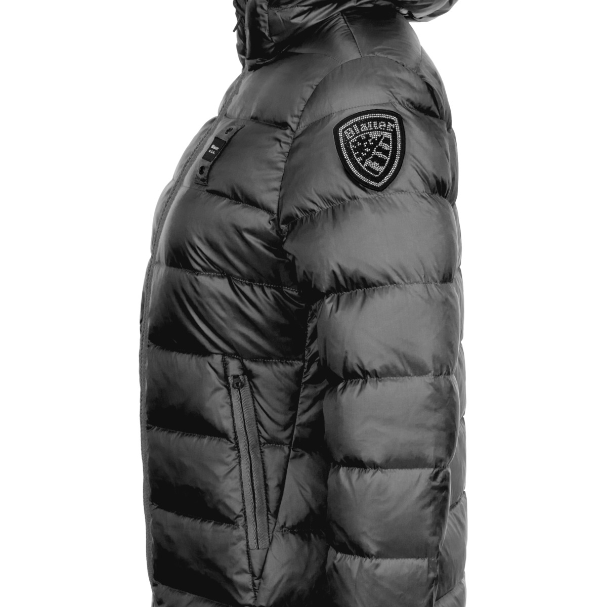 Blauer Charme Daunenjacke dunkelgrau