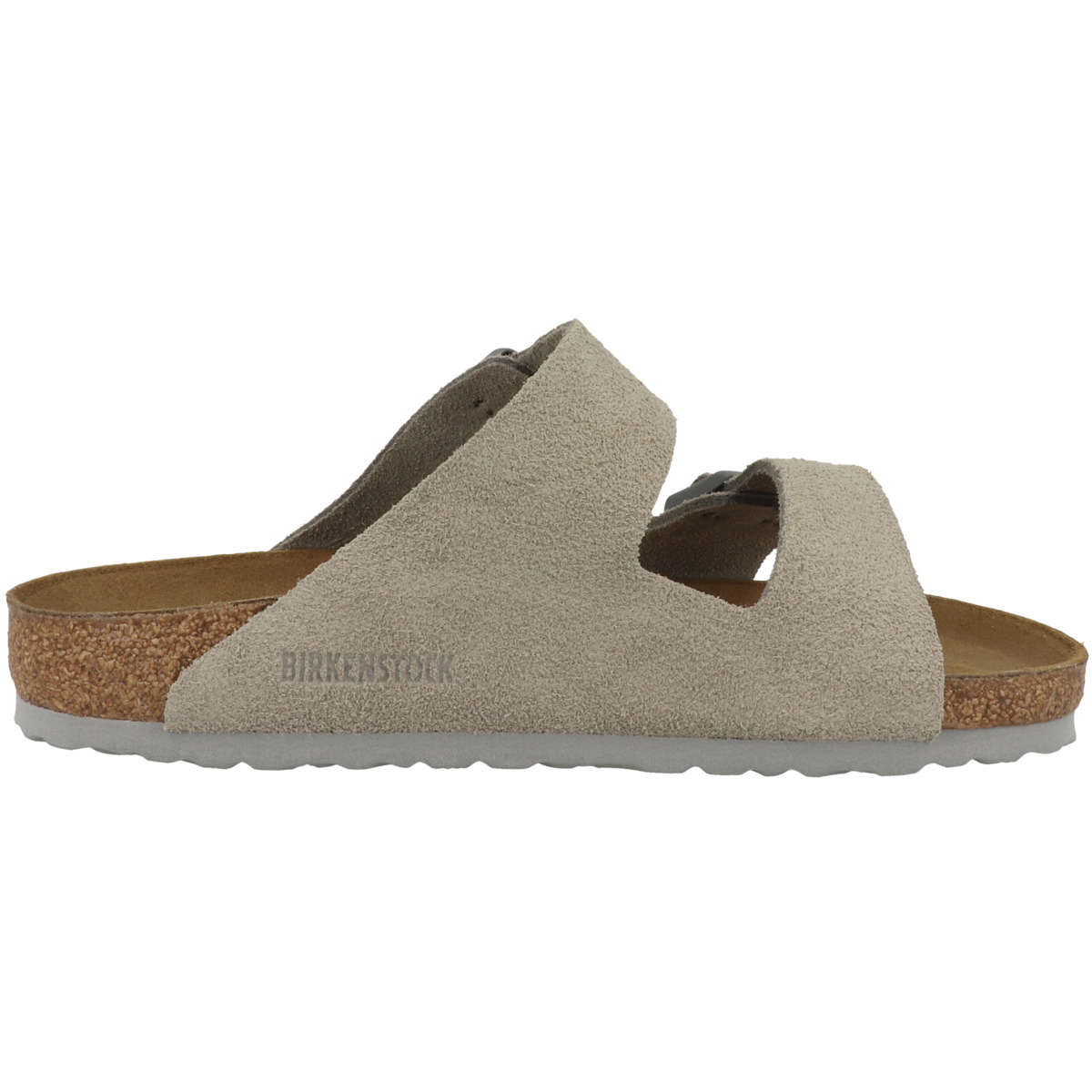 Birkenstock Arizona Veloursleder Sandale normal grau Birkenstock Arizona Veloursleder Sandale normal grau