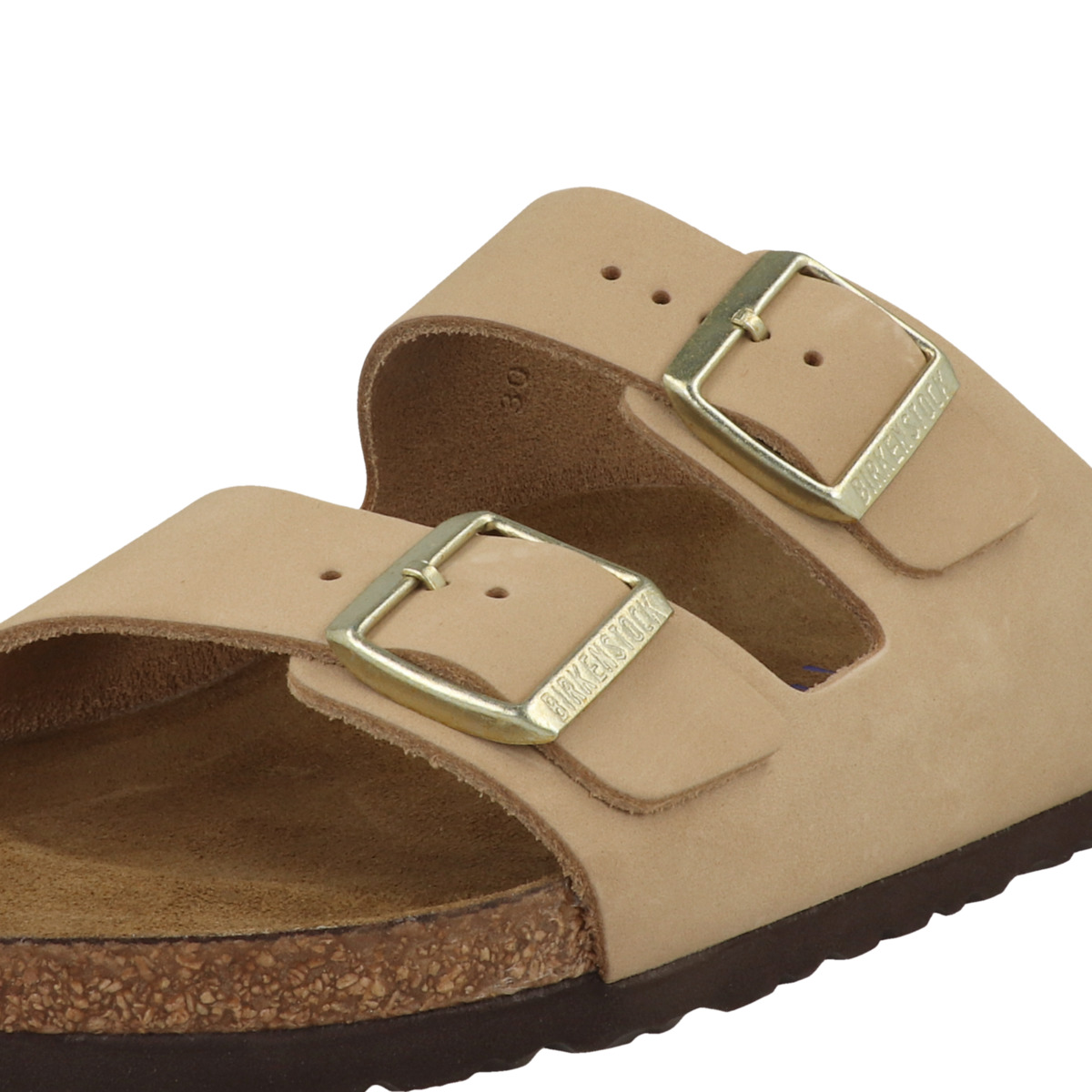 Birkenstock Arizona SFB Nubukleder Sandale Weichbettung schmal beige