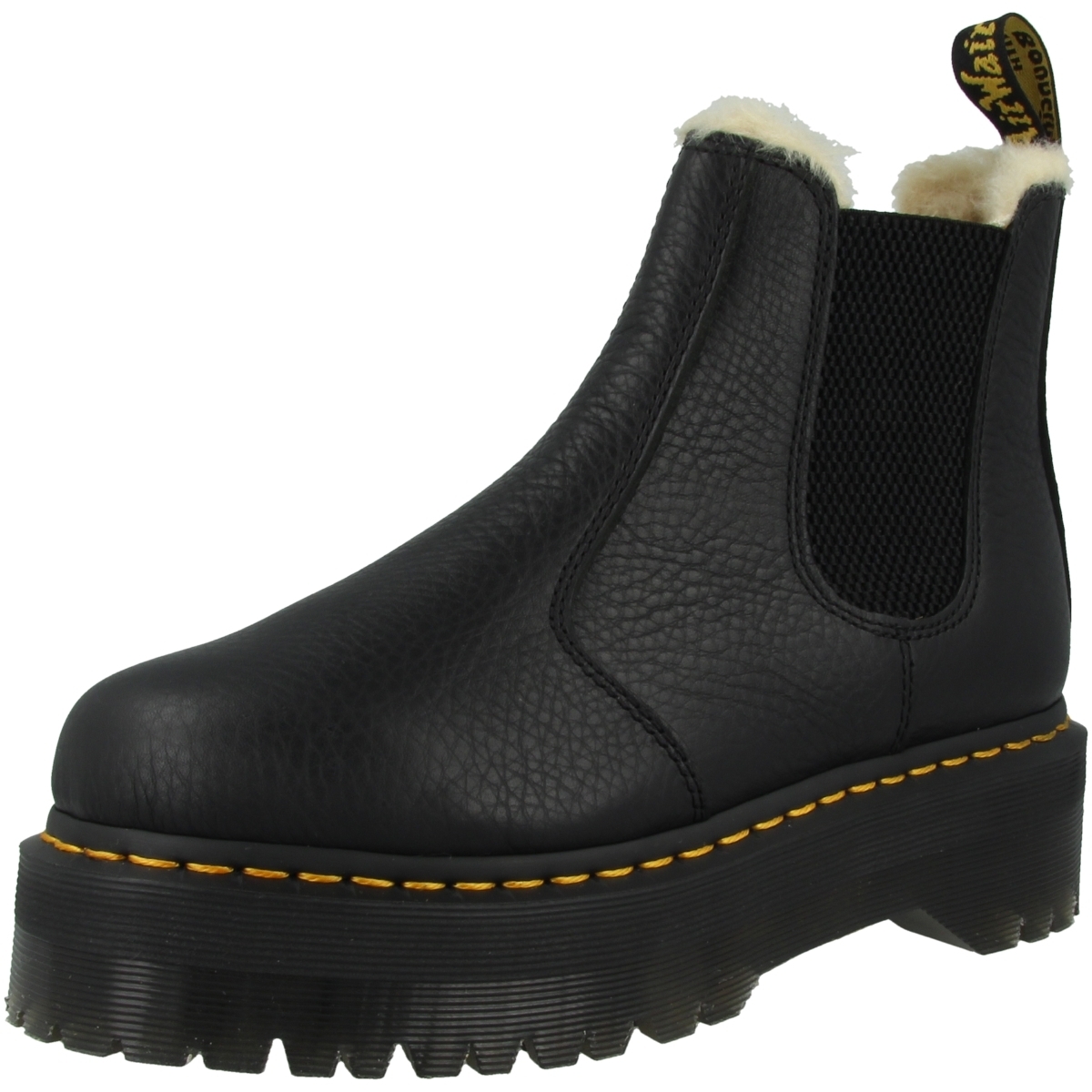 Dr. Martens 2976 Quad Fur Lined Plateau Boots schwarz