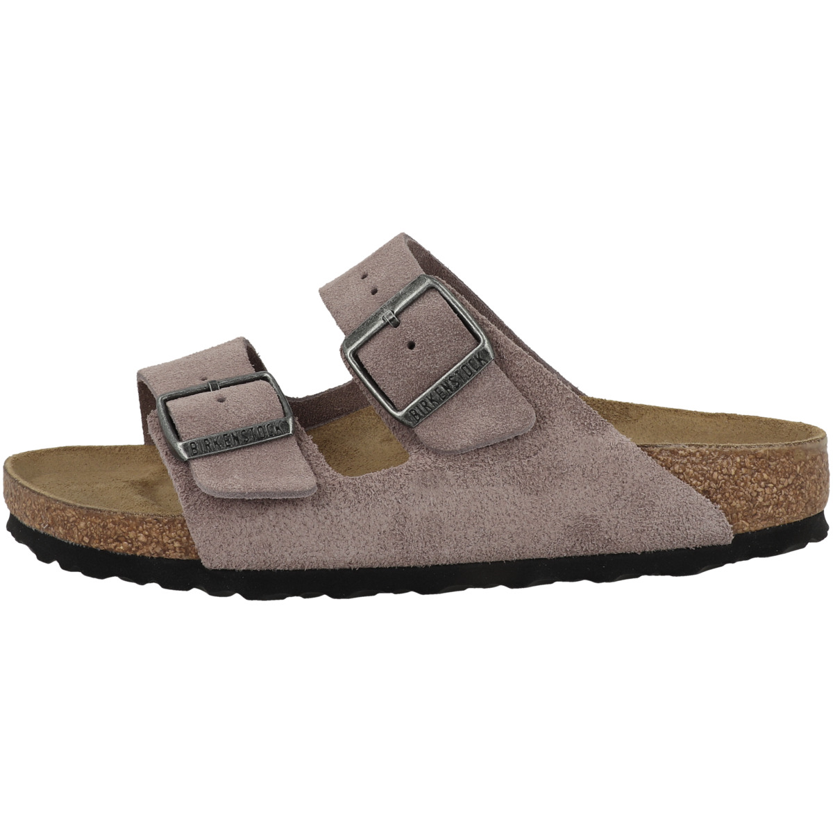 Birkenstock Arizona Veloursleder Sandale schmal lila Birkenstock Arizona Veloursleder Sandale schmal lila