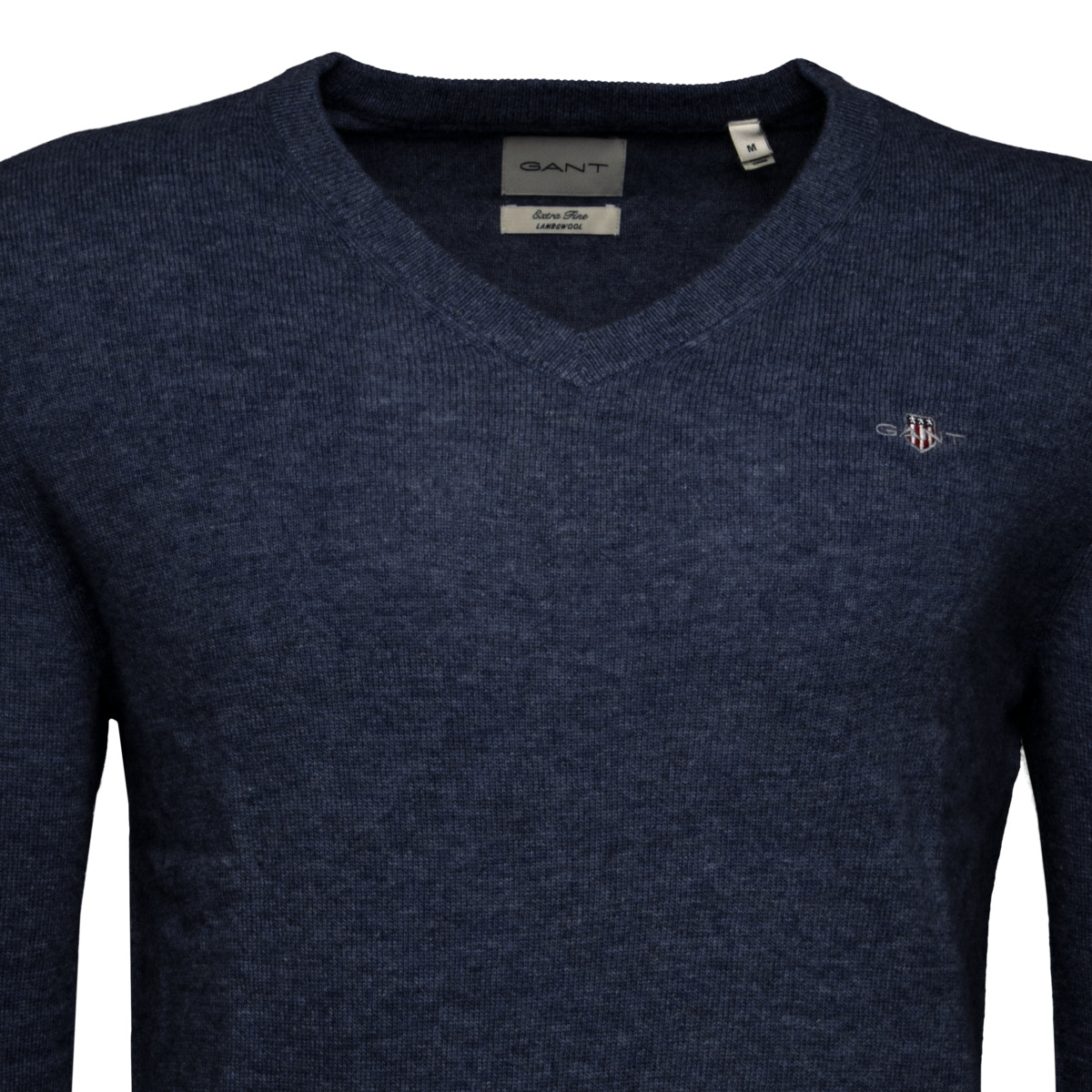 GANT Extrafine Lambswool V-Neck Pullover dunkelblau