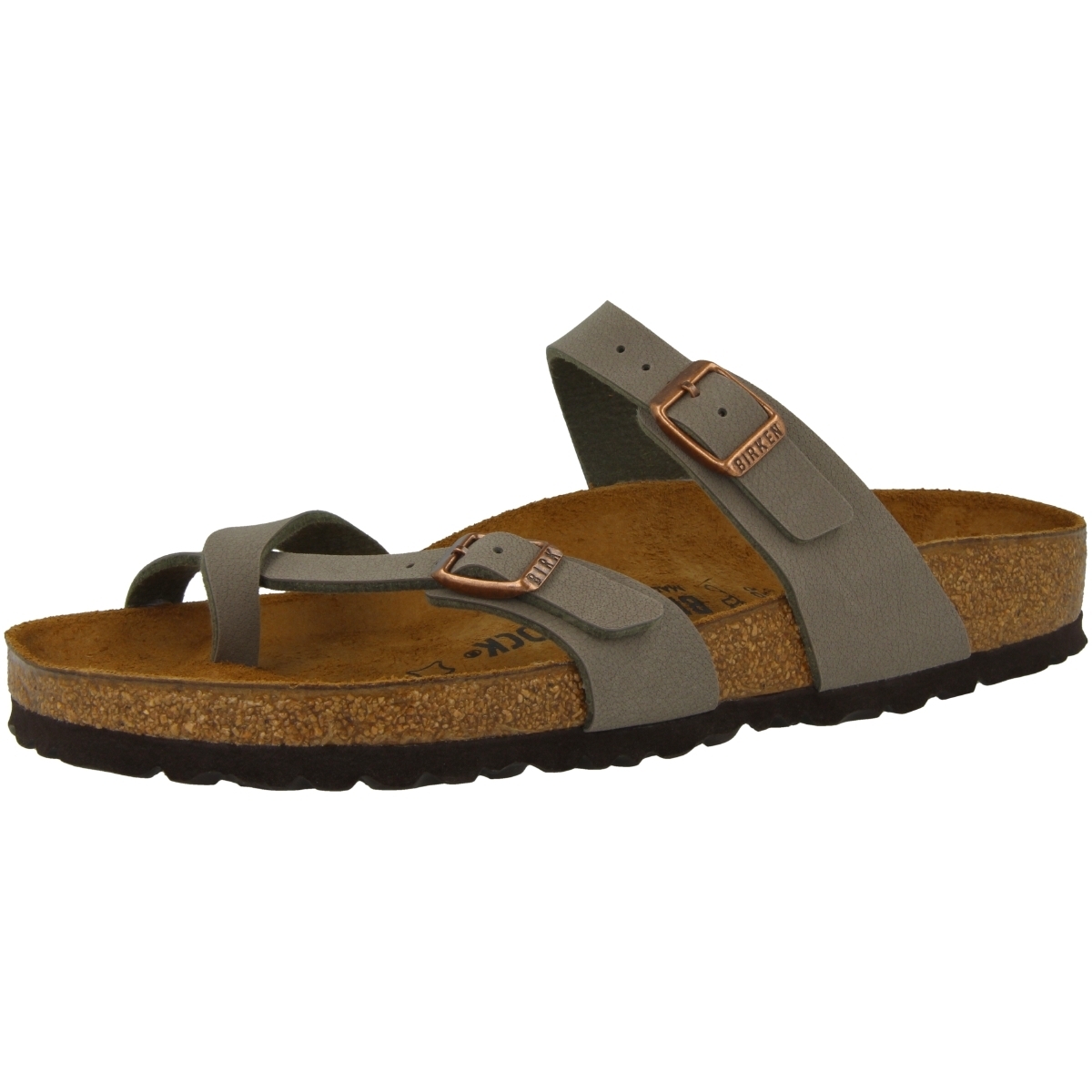 Birkenstock Mayari Birko-Flor Nubuk Sandale normal grau