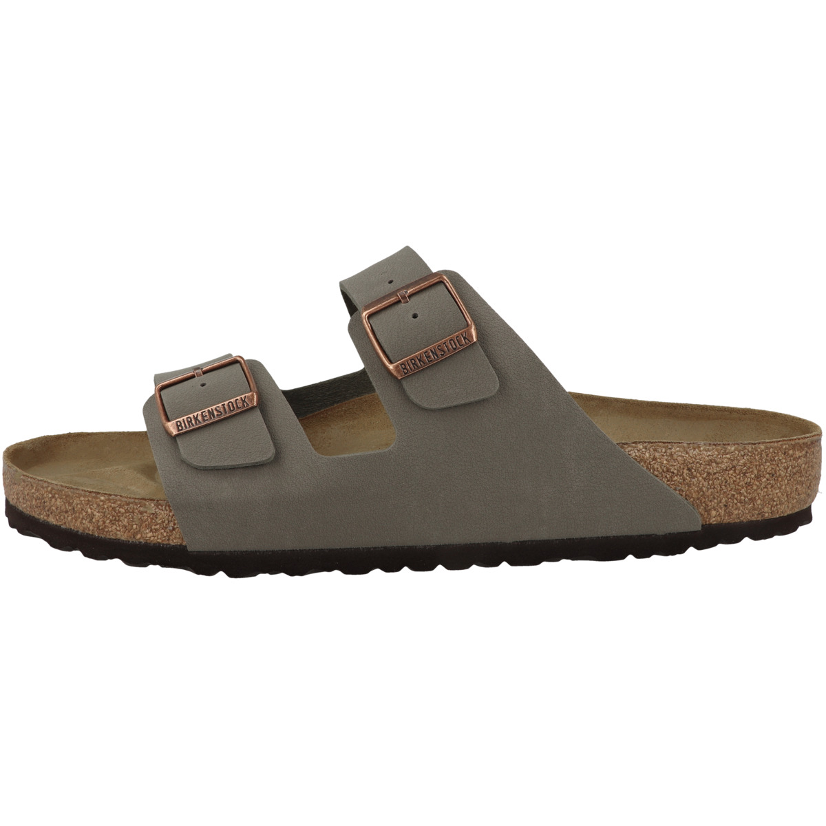 Birkenstock Arizona Birko-Flor Nubuk Sandale normal grau