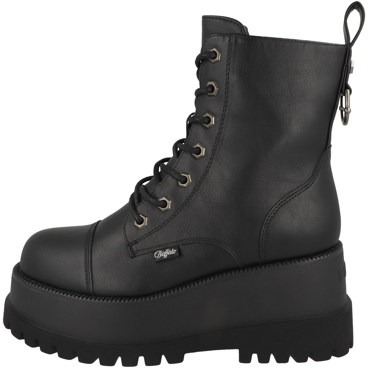 Buffalo Stack Lace Up Mid Boots schwarz