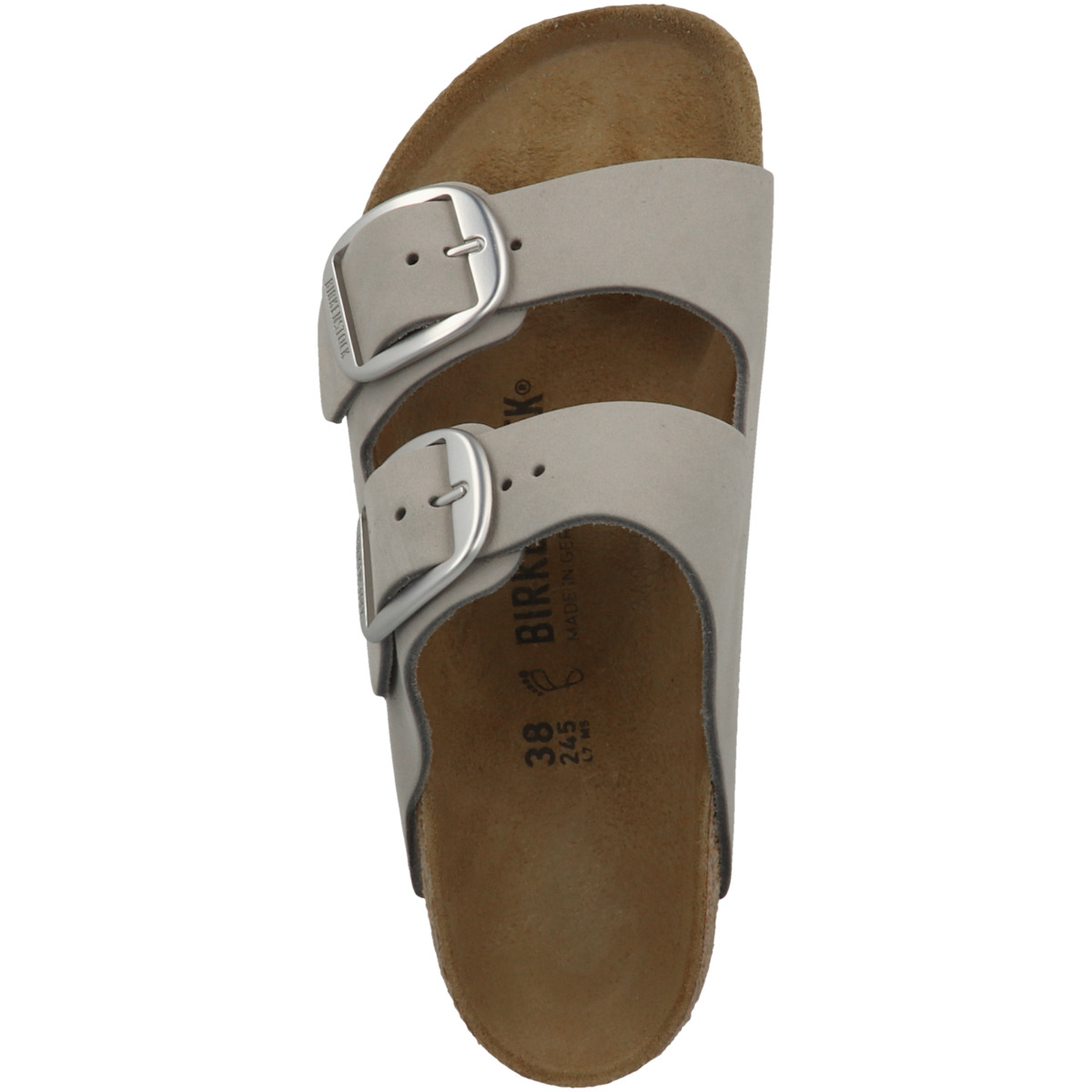 Birkenstock Arizona Big Buckle Nubukleder Sandale normal hellgrau