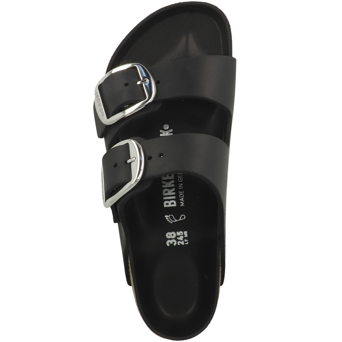 Birkenstock Arizona Big Buckle geöltes Nubukleder Sandale normal schwarz