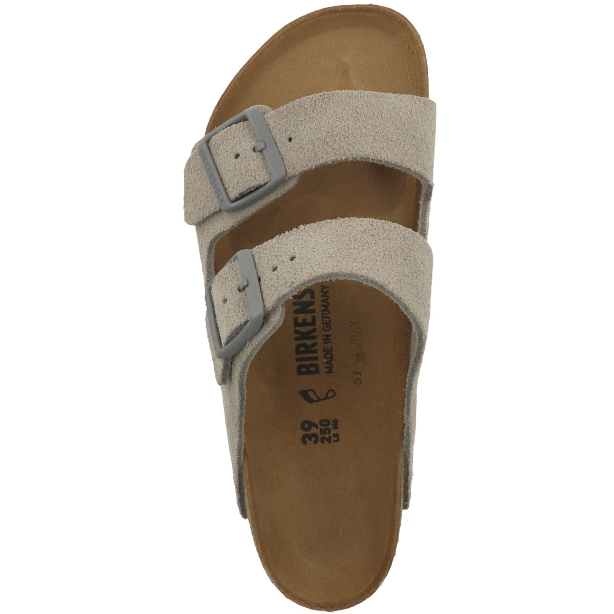 Birkenstock Arizona Veloursleder Sandale normal grau