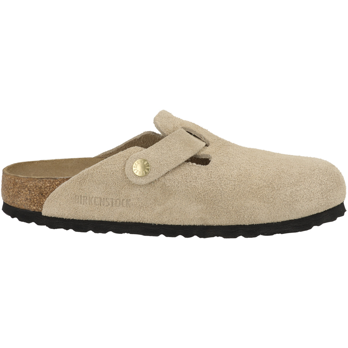 Birkenstock Boston Veloursleder Clogs schmal beige