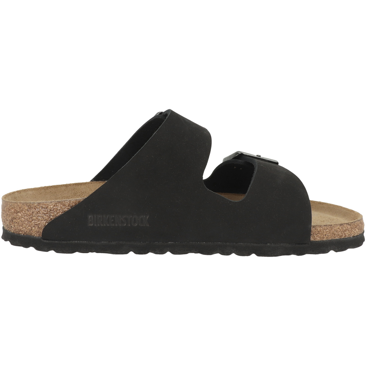 Birkenstock Arizona SFB Nubukleder Sandale Weichbettung schmal schwarz