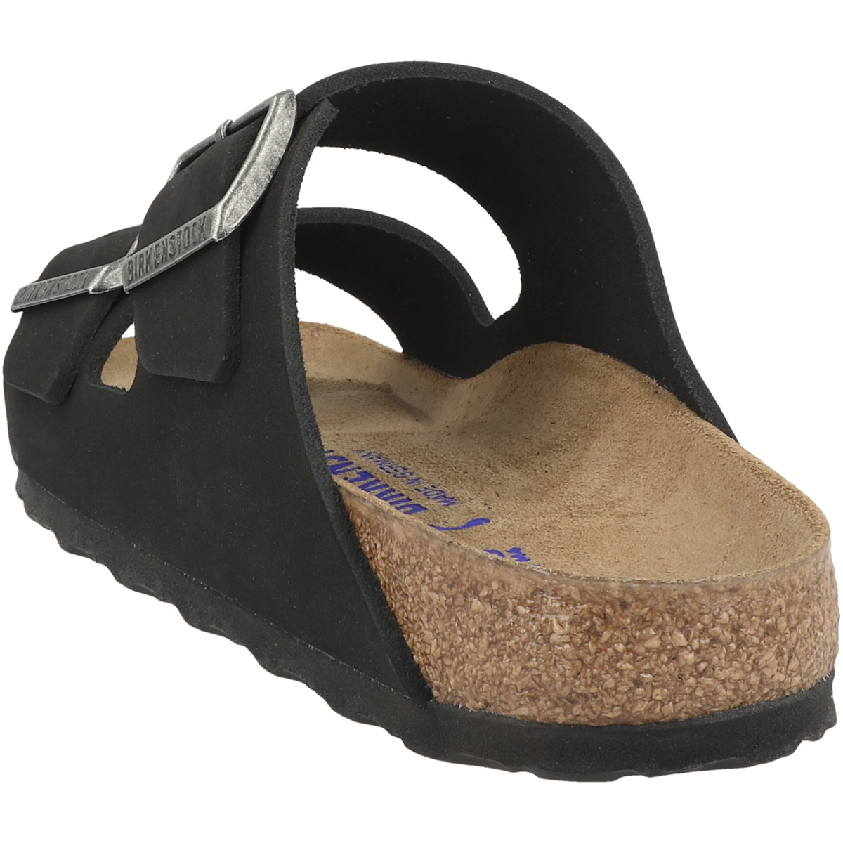 Birkenstock Arizona SFB Nubukleder Sandale Weichbettung schmal schwarz