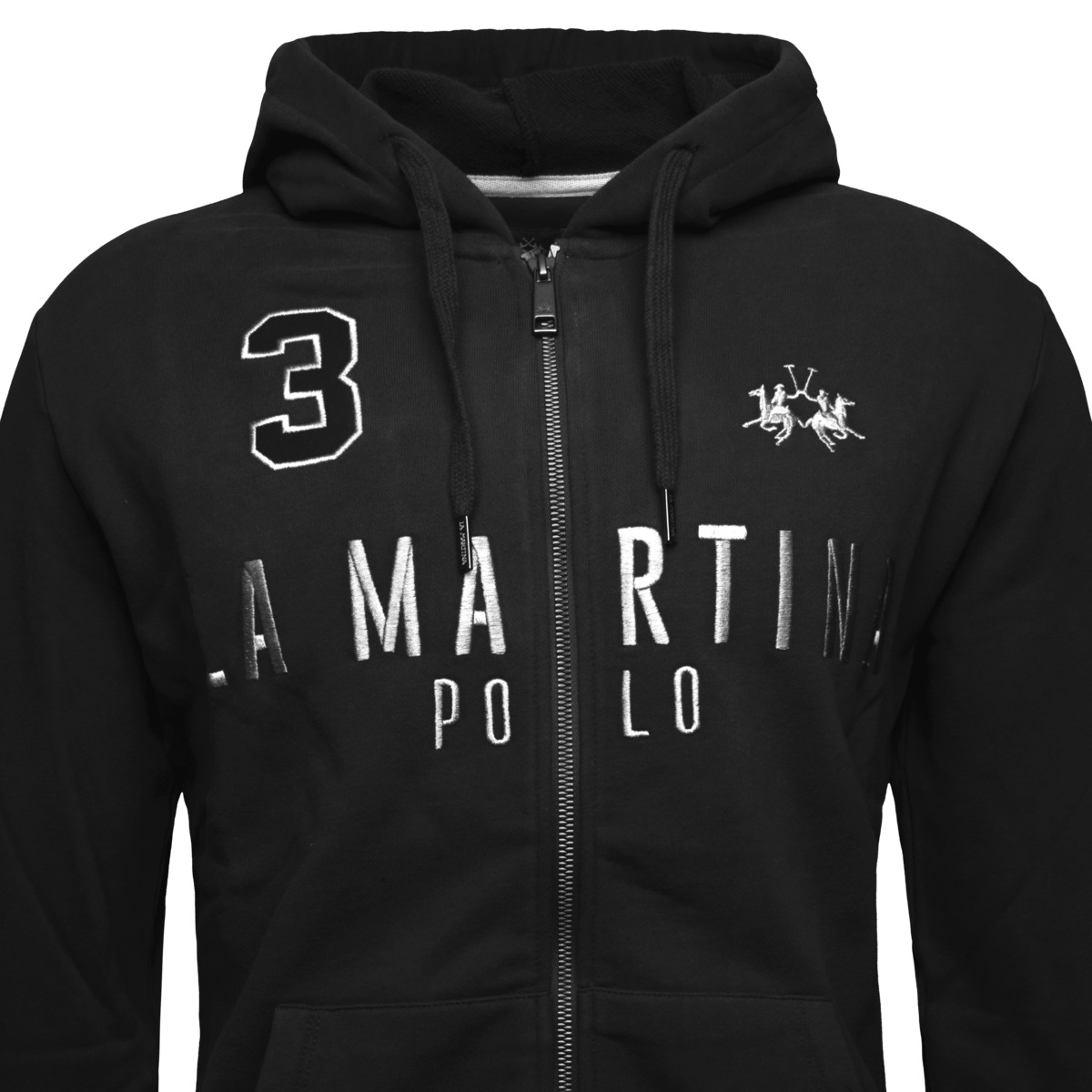 La Martina MAF305 Sweatjacke schwarz La Martina MAF305 Sweatjacke schwarz