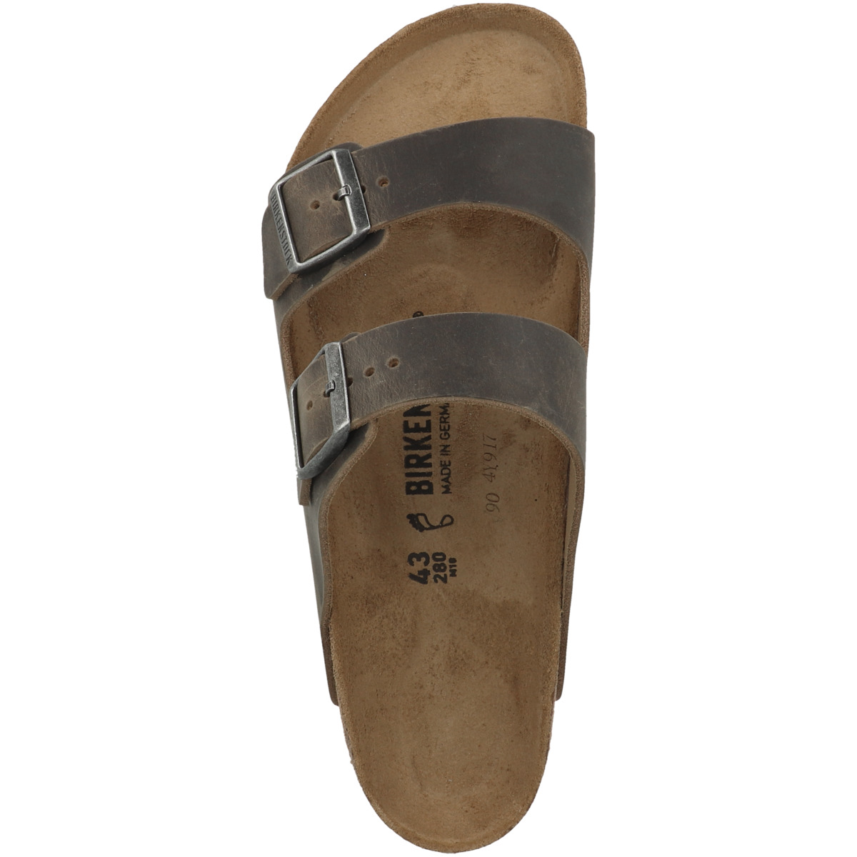 Birkenstock Arizona geöltes Nubukleder Sandale normal dunkelgruen Birkenstock Arizona geöltes Nubukleder Sandale normal dunkelgruen