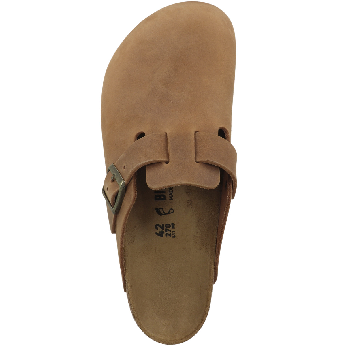 Birkenstock Boston Geöltes Nubukleder Clogs normal hellbraun