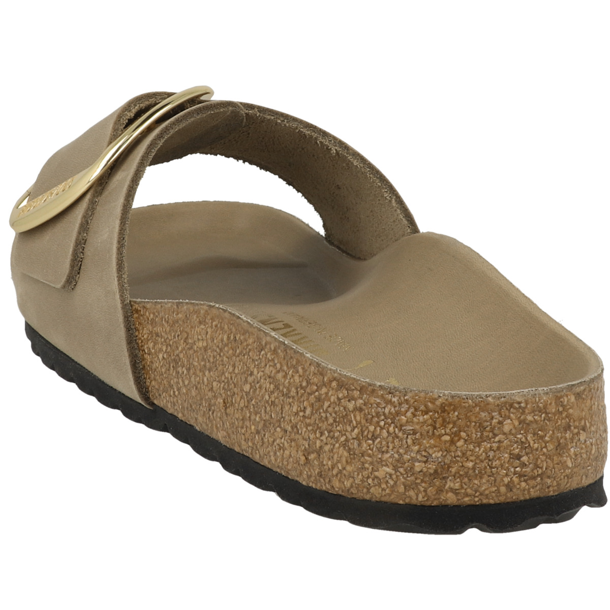 Birkenstock Madrid Big Buckle geöltes Nubukleder Sandale schmal braun