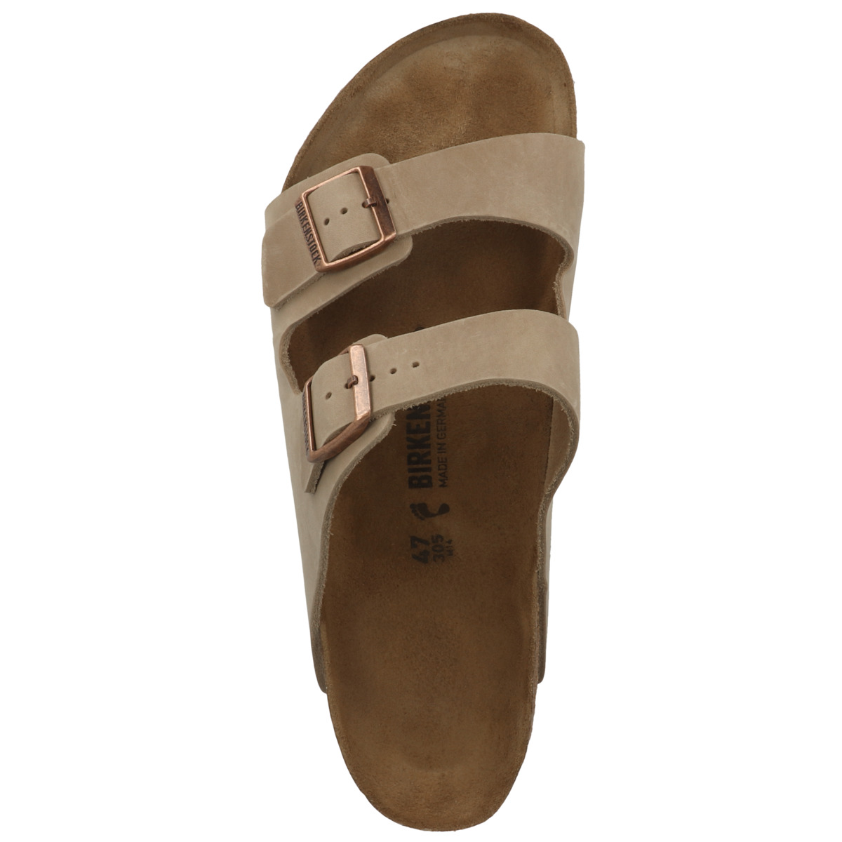 Birkenstock Arizona geöltes Nubukleder Sandale schmal braun Birkenstock Arizona geöltes Nubukleder Sandale schmal braun