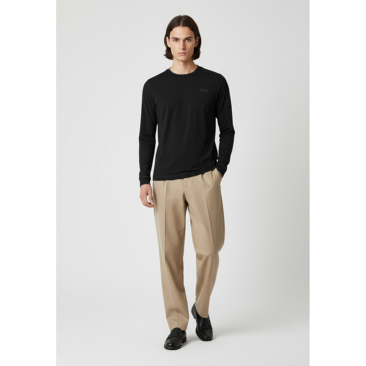 KARL LAGERFELD 755001 Langarmshirt schwarz