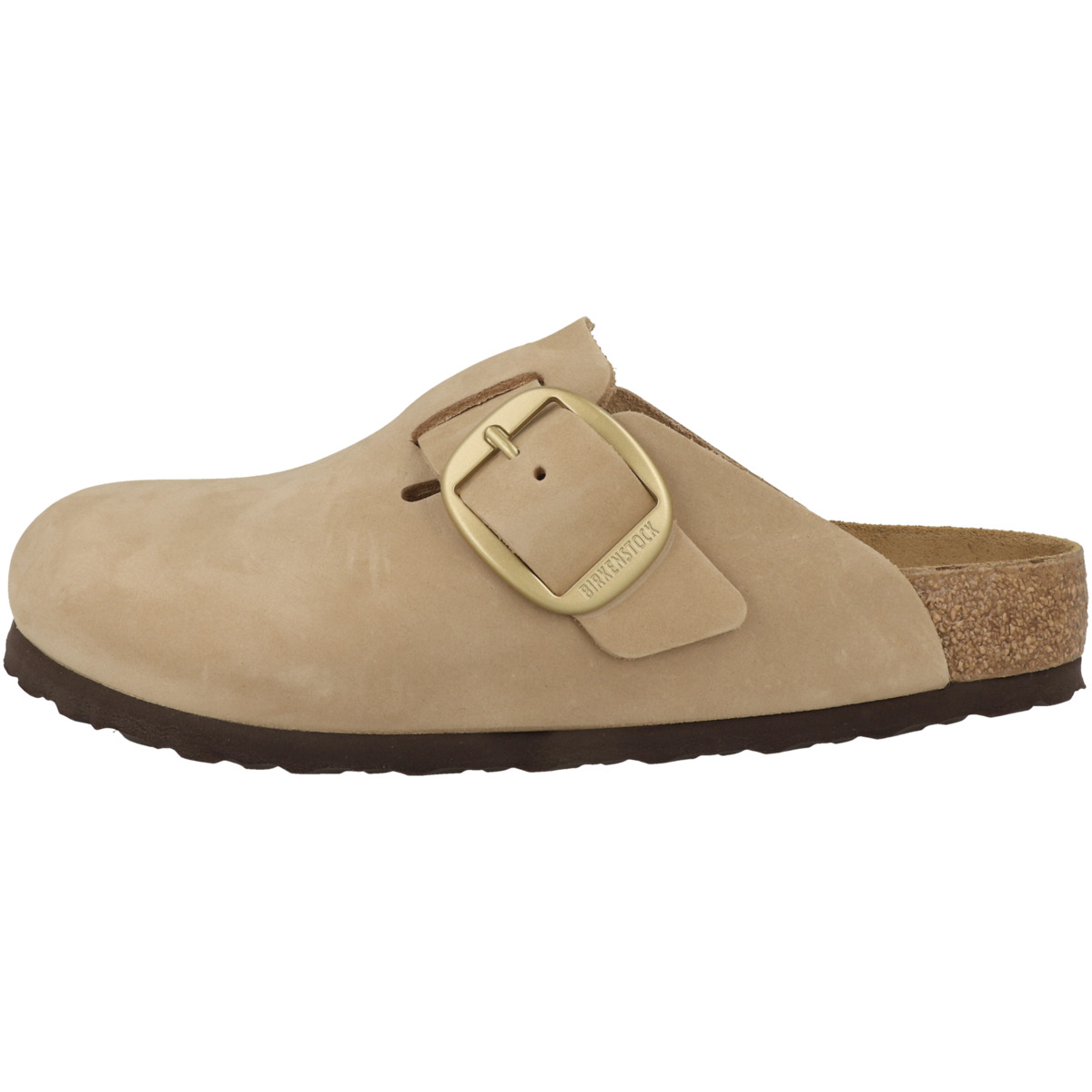 Birkenstock Boston Big Buckle Nubukleder Clogs normal beige