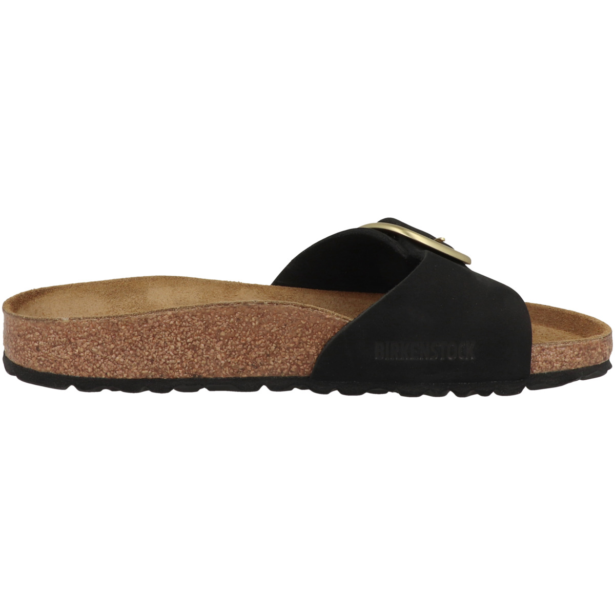 Birkenstock Madrid Big Buckle Nubukleder Sandale schmal schwarz Birkenstock Madrid Big Buckle Nubukleder Sandale schmal schwarz