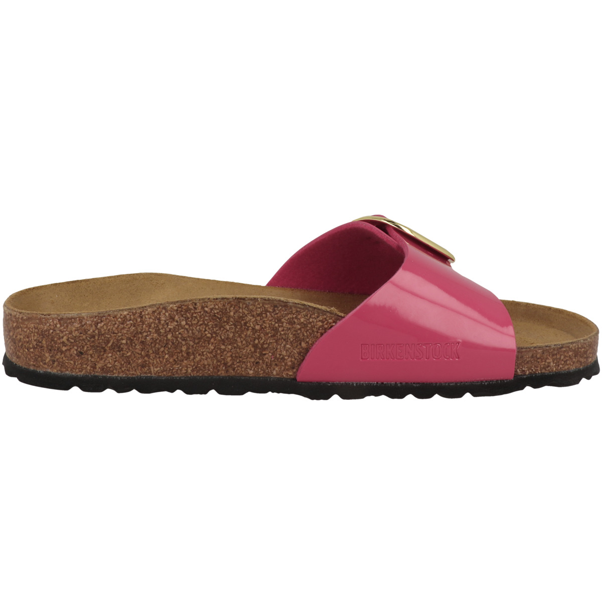 Birkenstock Madrid Big Buckle Birko-Flor Patent Sandale schmal pink