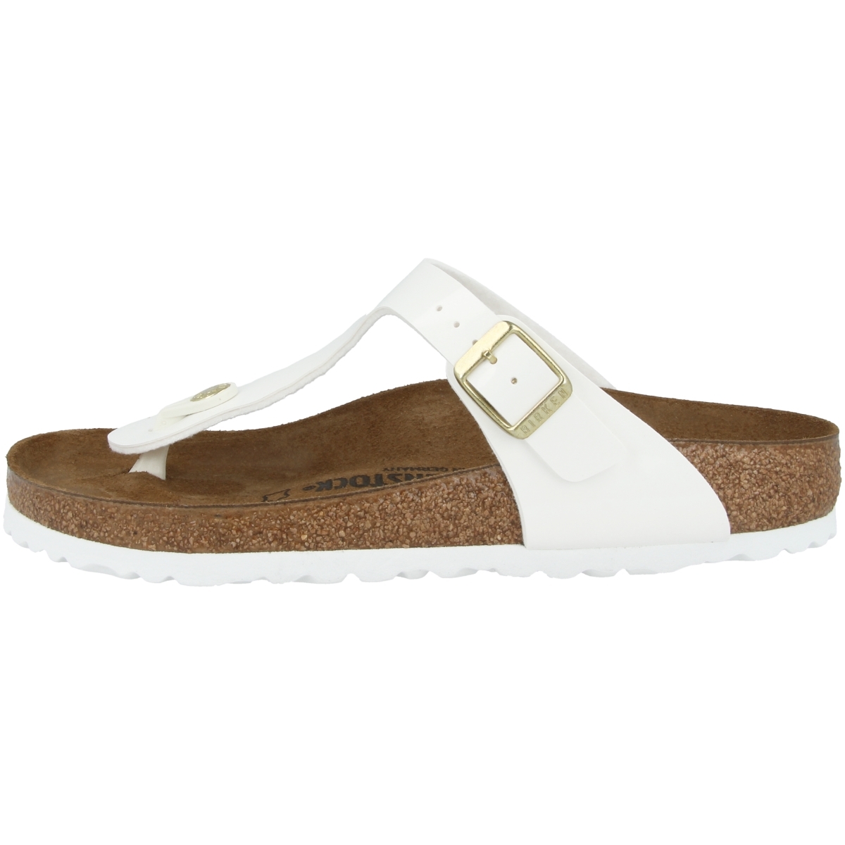 Birkenstock Gizeh Birko-Flor Lack Zehensandale normal weiss
