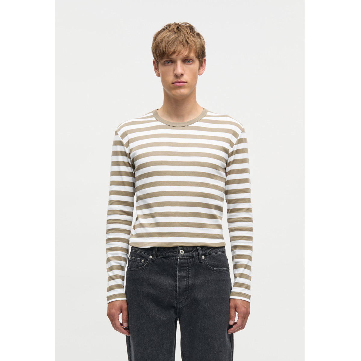 Mads Norgaard Midi Rib Tobias Langarmshirt multicolor