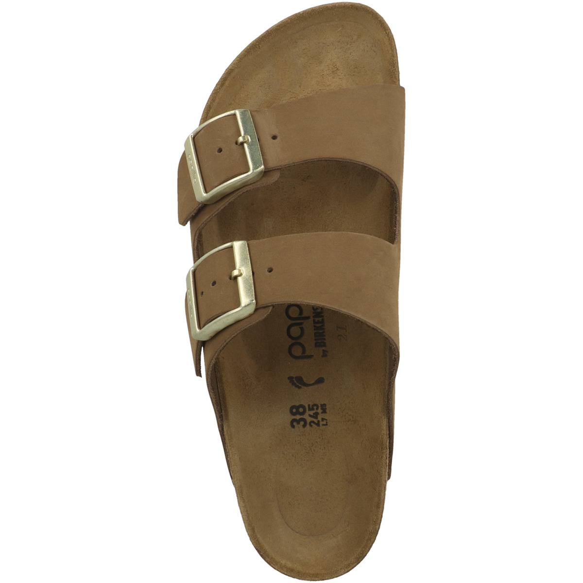 Birkenstock Papillio Arizona Flex Platform Nubukleder Sandale schmal braun