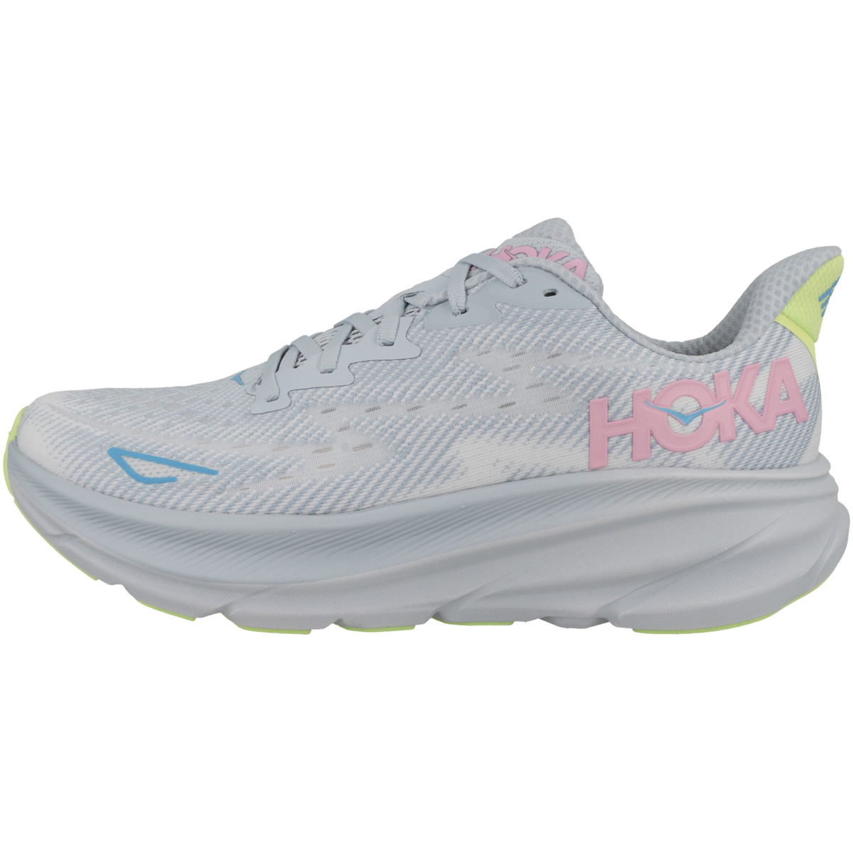 HOKA Clifton 9 Laufschuhe hellgrau