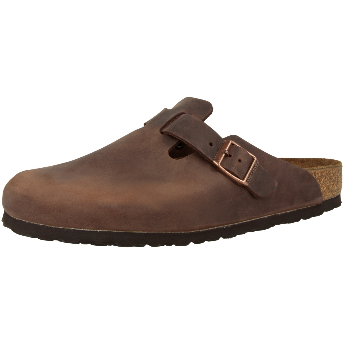 Birkenstock Boston Geöltes Nubukleder Clogs normal dunkelbraun