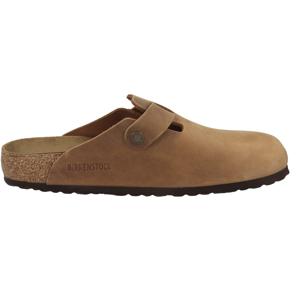 Birkenstock Boston Geöltes Nubukleder Clogs normal hellbraun