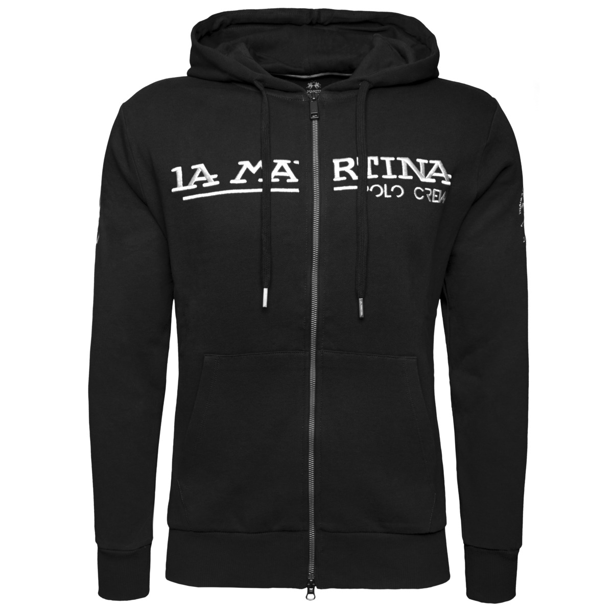 La Martina XMF302 Full Zip Hoodie Sweatshirt schwarz
