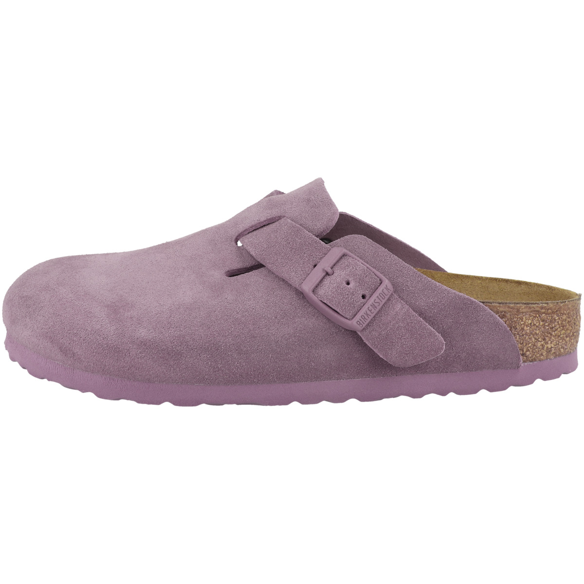 Birkenstock Boston Veloursleder Clogs schmal lila