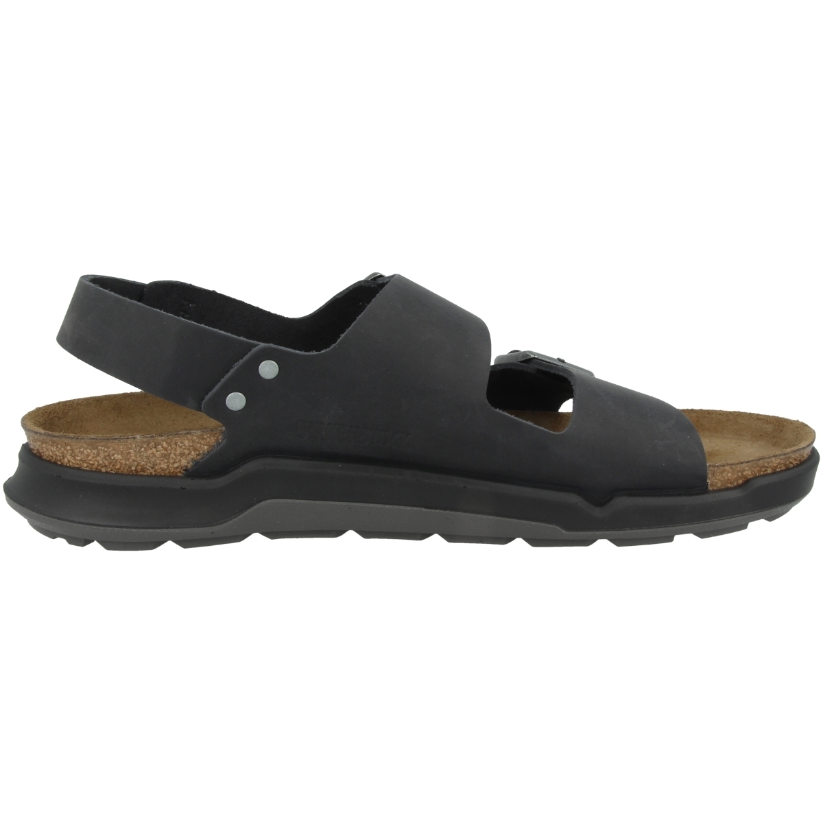 Birkenstock Milano CT geöltes Nubukleder Sandale normal schwarz