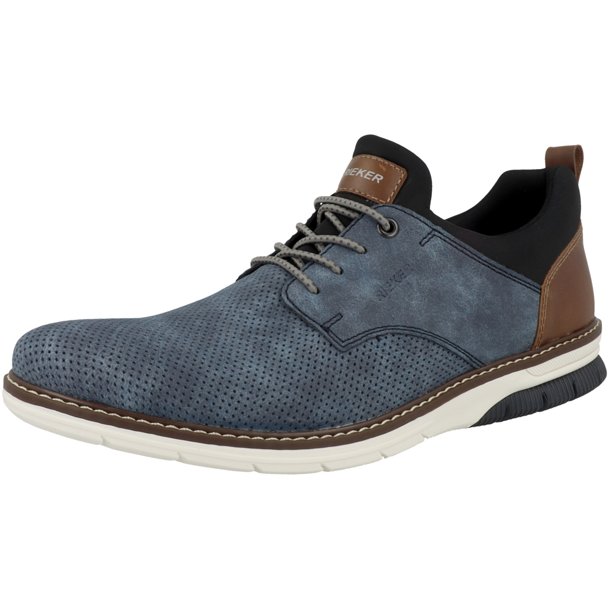 Rieker 14450 Schnürschuhe blau