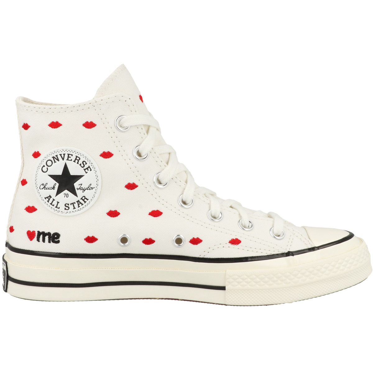 Converse Chuck 70 High Embroidered Lips Sneaker beige Converse Chuck 70 High Embroidered Lips Sneaker beige