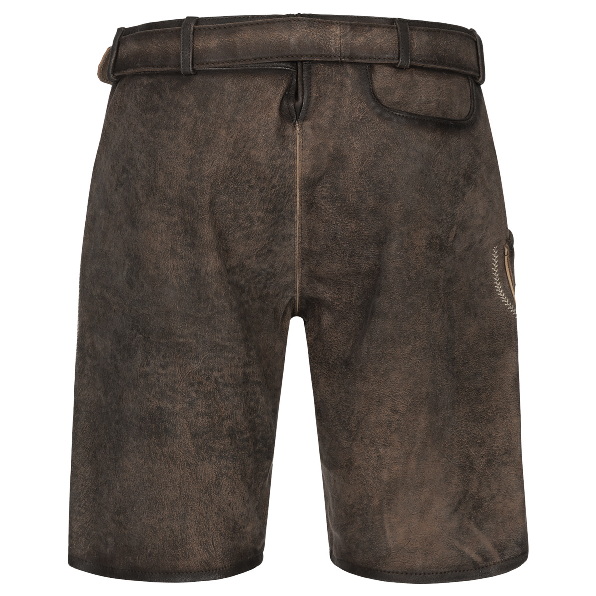 Krüger Arijus Lederhose mit Gürtel braun