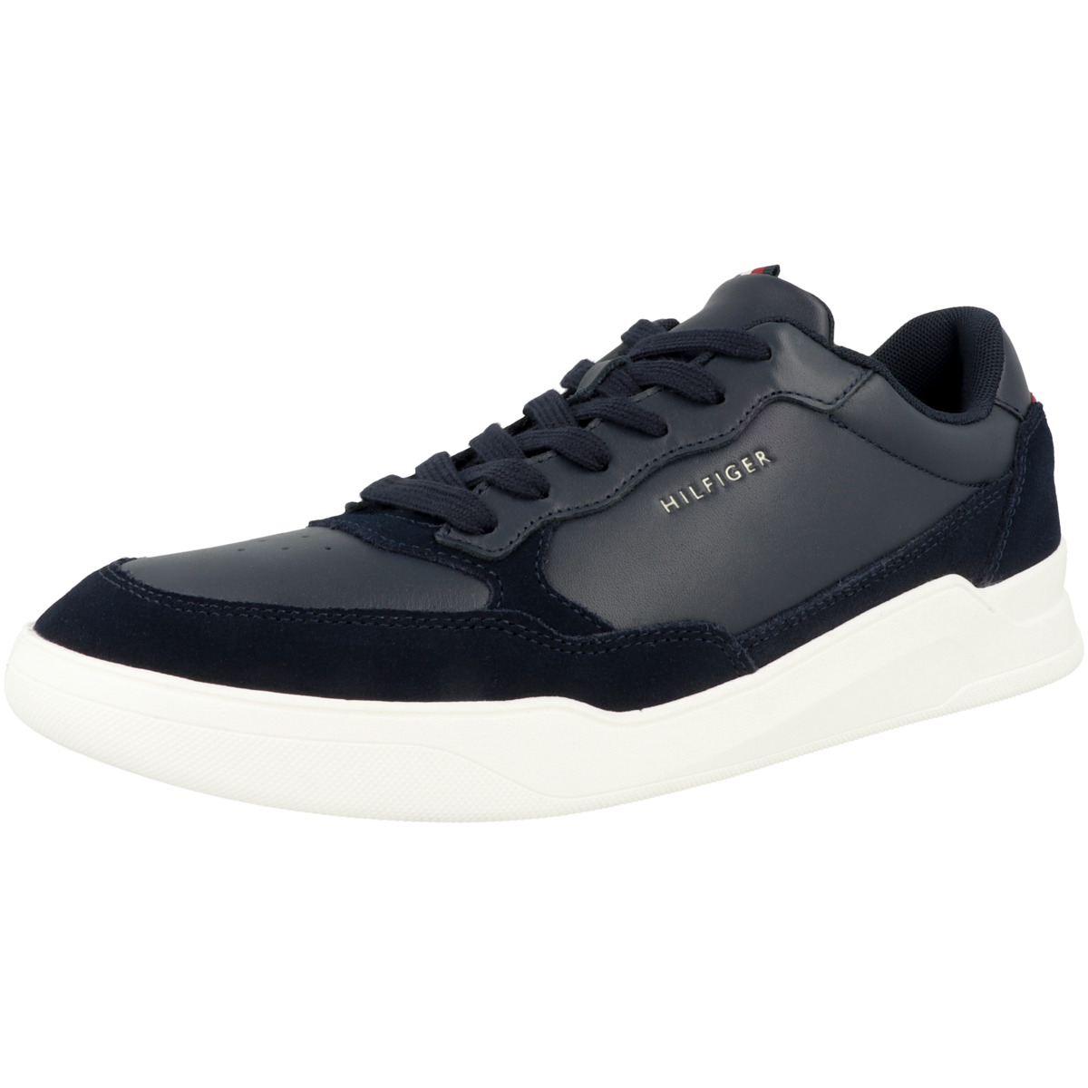 Tommy Hilfiger Elevated Cupsole Leather Mix Sneaker dunkelblau Tommy Hilfiger Elevated Cupsole Leather Mix Sneaker dunkelblau