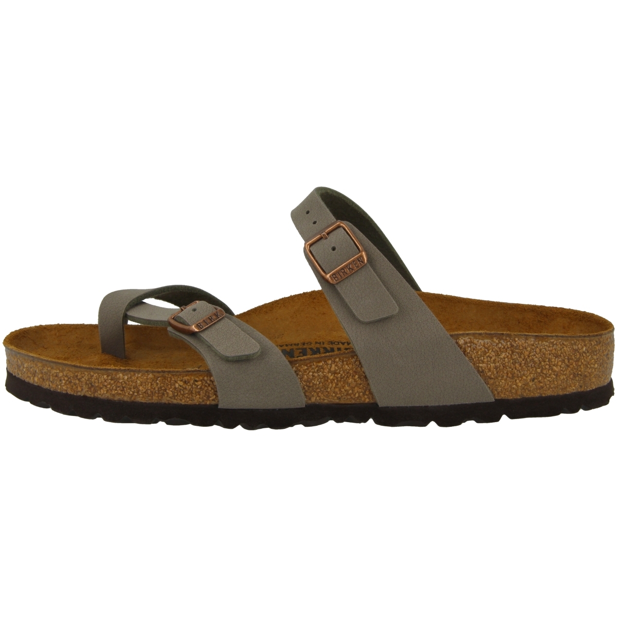 Birkenstock Mayari Birko-Flor Nubuk Sandale normal grau