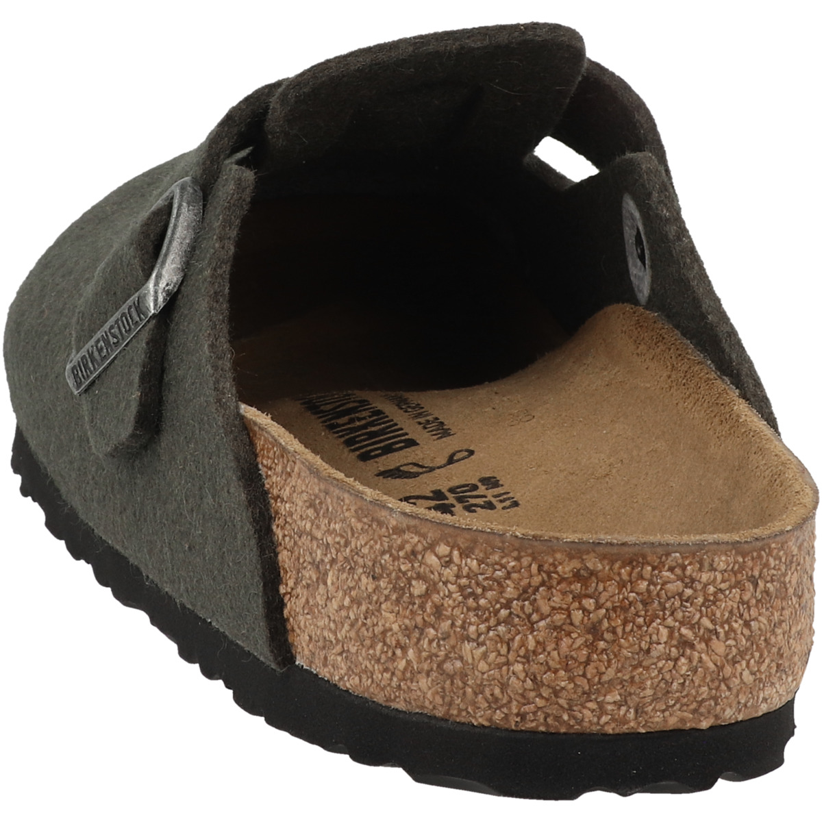Birkenstock Boston Wollfilz Clogs normal dunkelgruen