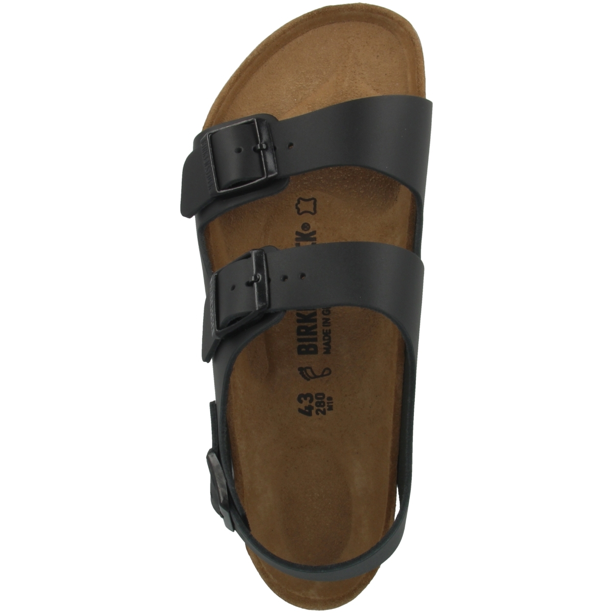 Birkenstock Milano Naturleder Sandale normal schwarz
