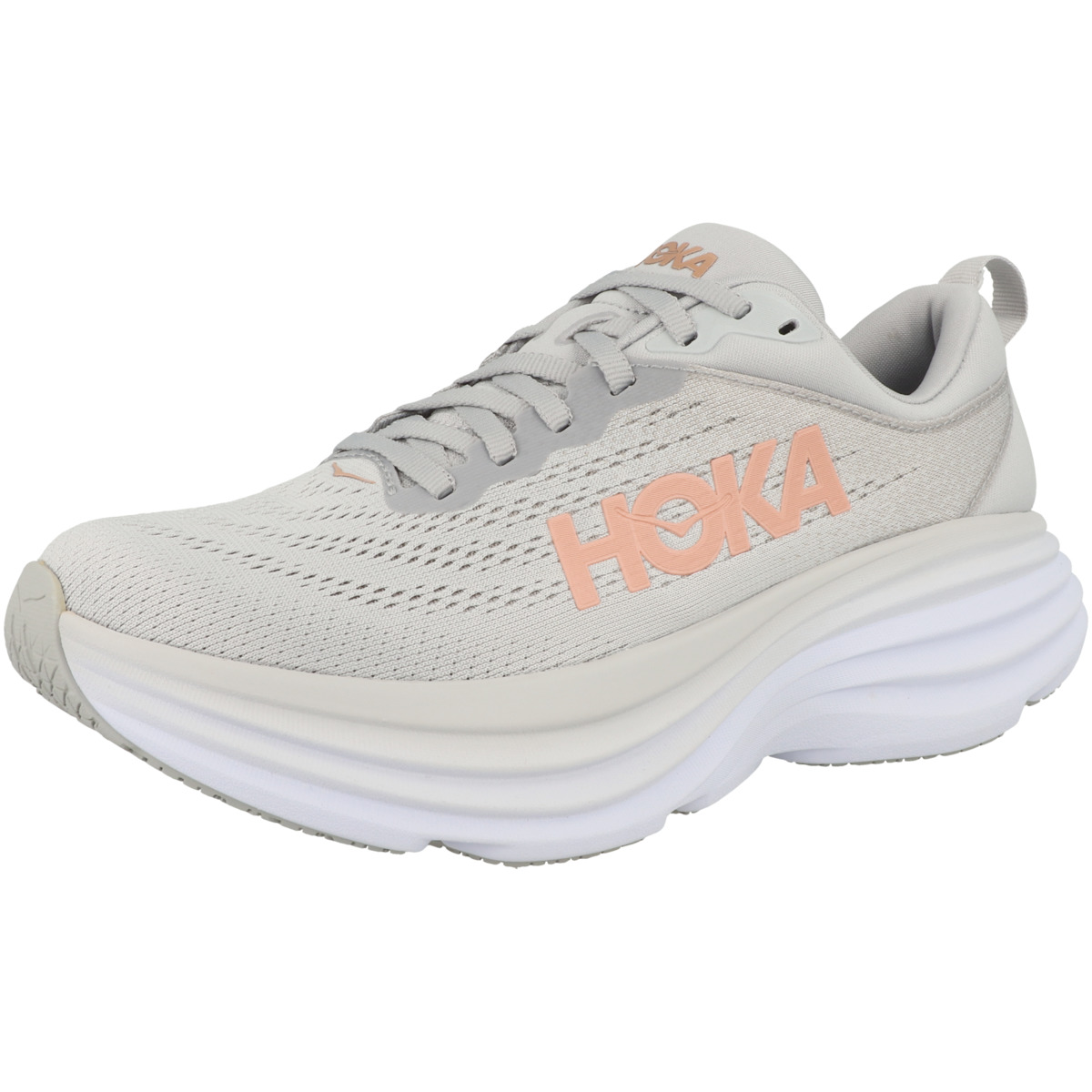 HOKA Bondi 8 Laufschuhe hellgrau