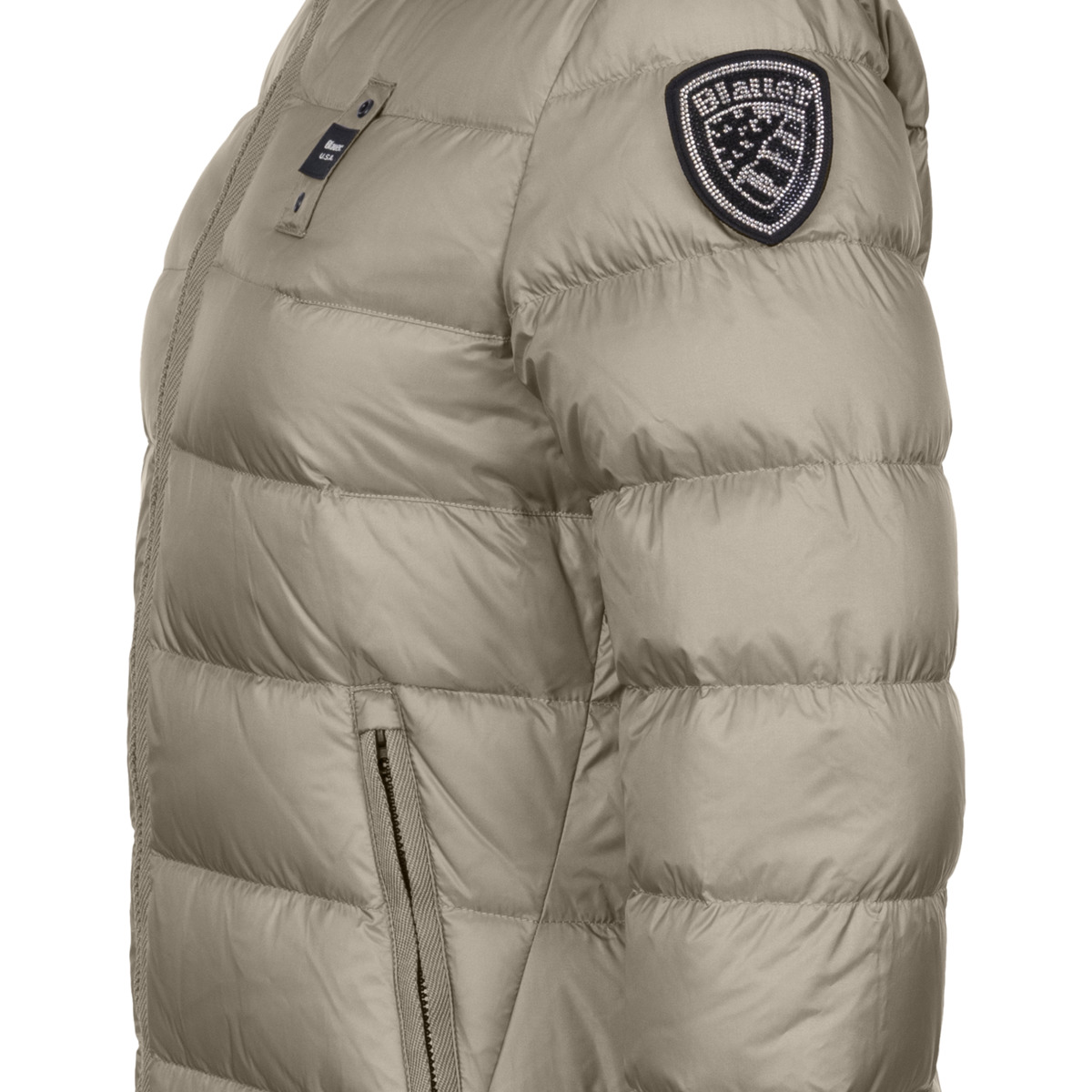 Blauer Agnes Daunenjacke grau