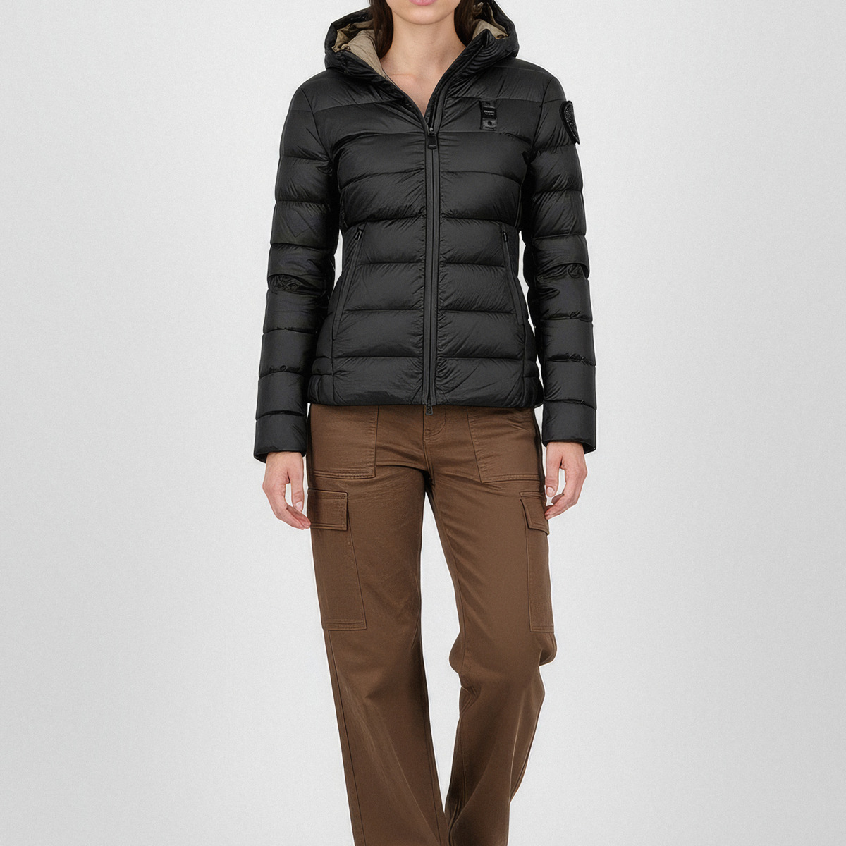 Blauer Charme Daunenjacke schwarz