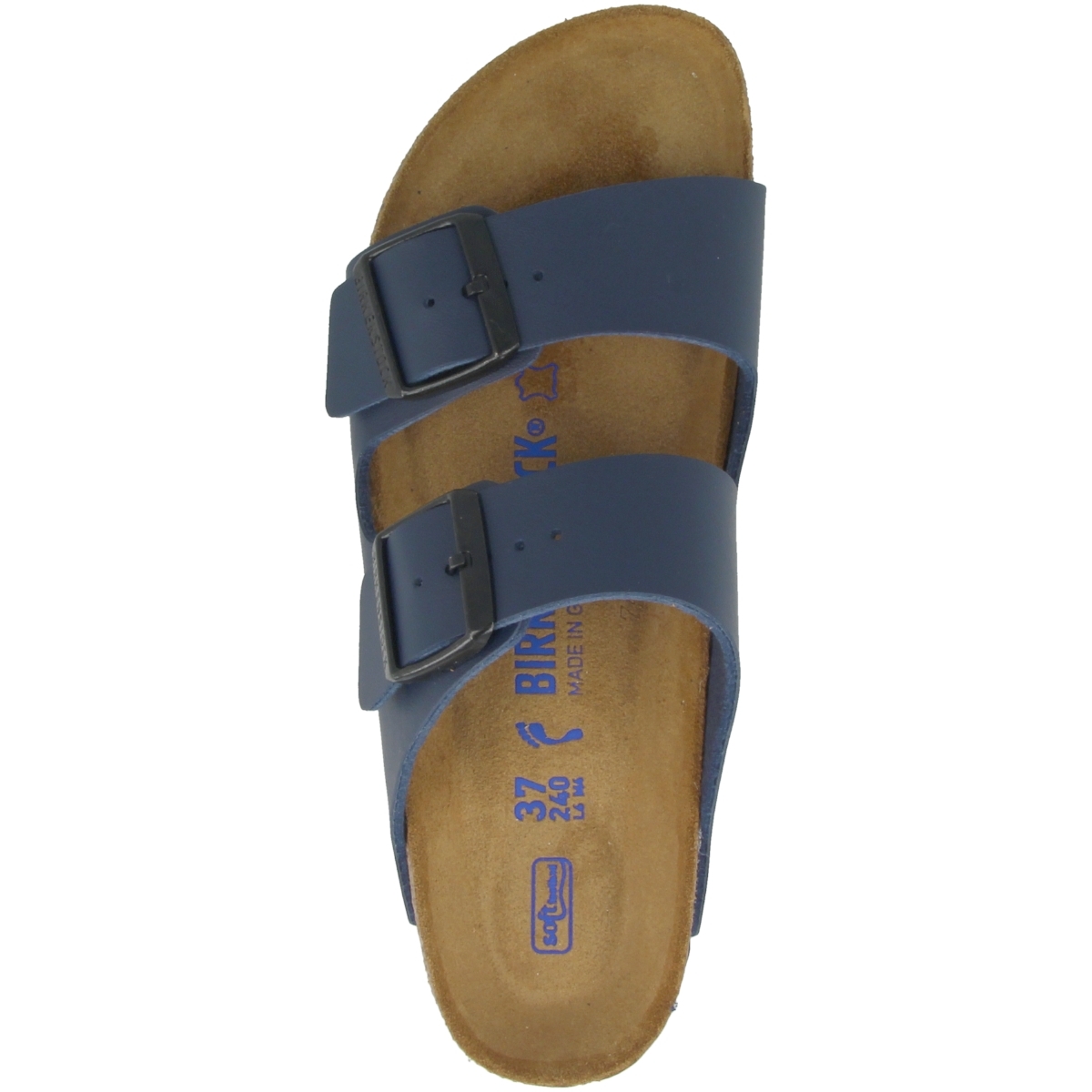 Birkenstock Arizona SFB Birko-Flor Sandale Weichbettung schmal blau Birkenstock Arizona SFB Birko-Flor Sandale Weichbettung schmal blau