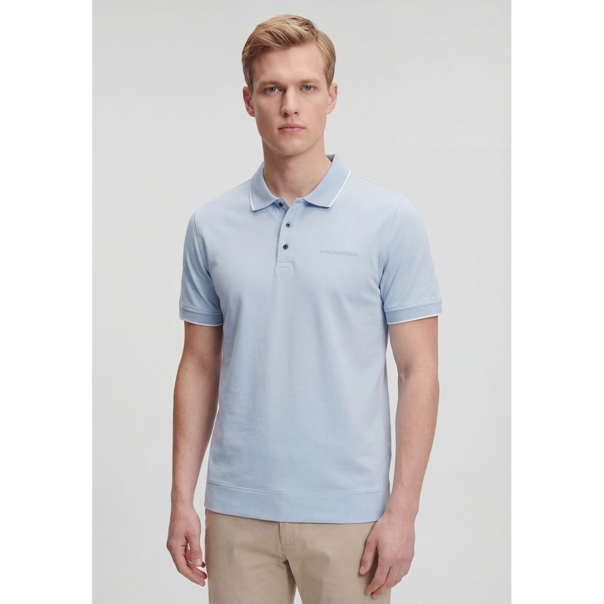KARL LAGERFELD 745080 Poloshirt hellblau